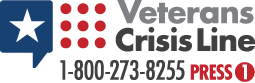 Veterans Crisis Line Logo and hyperlink